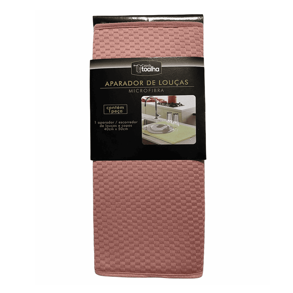 Aparador de louca de microfibra com super absorção cor Rosa