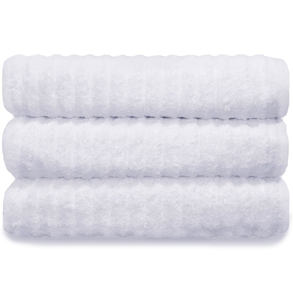 Toalha de Banho Gramatura 500g/m² kit com 3 Coleção Wave Algodão Penteado Extra Macio