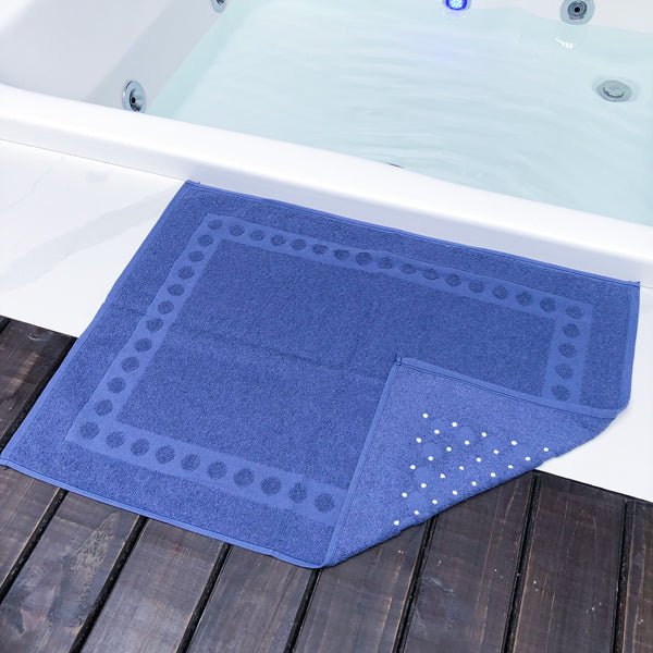 Toalha de Piso com Anti Derrapante cor Azul